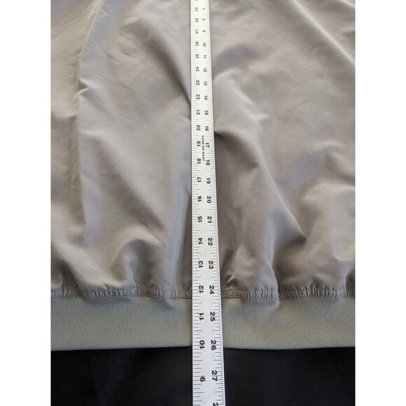 Big Dogs Golf Windbreaker Size Medium Tan Long Sleeves Pockets Lined *Flaw - Picture 10 of 10